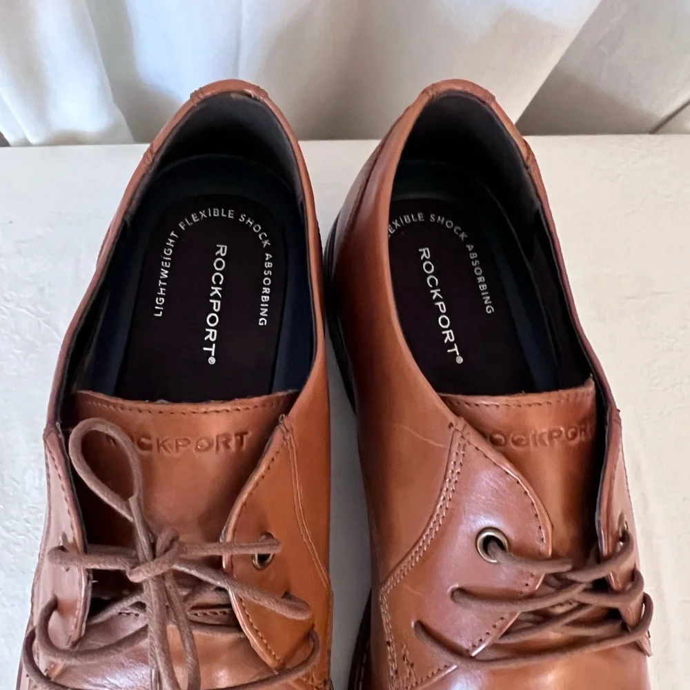 Rockport New Men's Tan Leather Purpose Boucher Oxfords